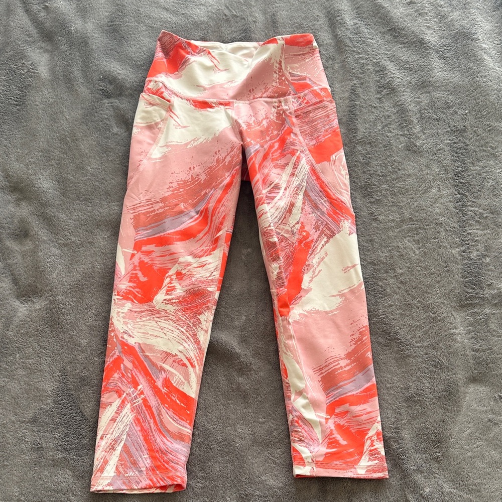 Old Navy Red and Cream Kids Leggings